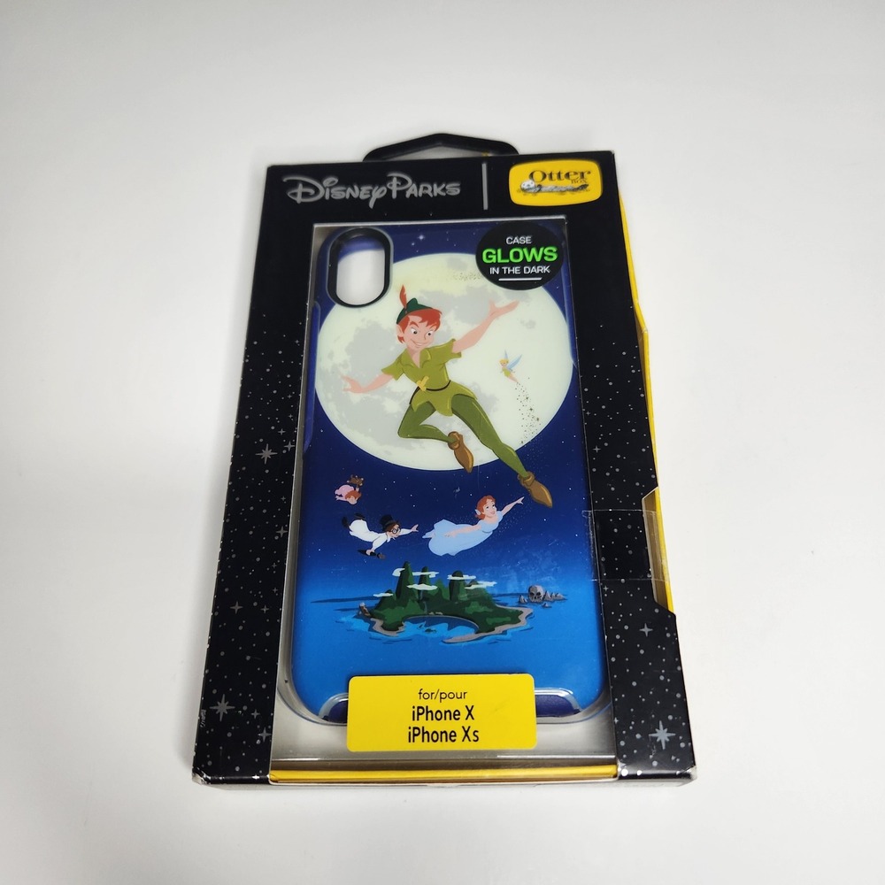 Disney Parks OtterBox Peter Pan Glow in the Dark Case iPhone X Xs Symmetry Blue